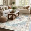 Alfombra de sala de estar estilo vintage personalizada, alfombra de área grande para colocar plana debajo del sofá y la mesa de centro, lavable a máquina, plegable, alfombra grande de cachemira sintética