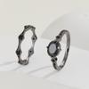 Anillo de lujo con diamantes, cobre y circón, ideal como regalo de San Valentín, para parejas, de gran venta transfronteriza en Oriente Medio.