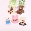 Mochilas Mais Vendidas, Sapatos e Meias, Acessórios de Roupa Infantil Patches, Animais Pequenos de Desenho Animado DIY Feitos à Mão, Patches Bordados Série Coelho e Urso