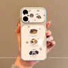 Adecuado para funda de teléfono Apple 17, Protección completa de la lente, Diseño simple y único, 16Pro Dibujos animados Anti-caída Nicho Jenga Cachorro