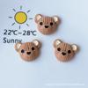 Oso de Dibujos Animados Chocolate Café Cara Sonriente Horquilla Joyería Carcasa para Teléfono Móvil Zuecos DIY Accesorios de Resina Pegamento Crema