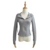 Sudadera con Capucha de Corte Tridimensional con Sentido del Diseño para Mujer Otoño 2024 Estilo Deportivo Americano Ajustado Chaqueta Cárdigan con Cremallera