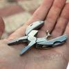 Mini Pinzas Multifunción de Acero Inoxidable con Dorso de Tortuga Herramienta Combinada Multipropósito para Exterior Pinzas Plegables Camping Supervivencia Mini Regalo