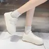 Zapatos Blancos Fufu de Leche para Mujer 2025 Otoño Nuevos Populares Estudiante Versátiles Chic Zapatillas de Mujer con Suela Gruesa