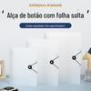 Botão de concha pp fosca transparente 8 furos bloco de notas de folhas soltas a5 removível não grudento notebook logo impresso