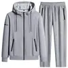 Traje Esportivo Masculino Jovem para Primavera e Outono Algodão Puro Tamanho Grande Versátil Casual Masculino Jovem Traje de Três Peças
