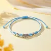 Pulseira Semiacabada Corda de Mão Tecida à Mão Nó Diamante DIY Miçangas Ouro Fivela de Segurança Ano do Animal Corda Vermelha em Estoque