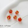 Caqui Ruyi esmalte colorido feito à mão contas de caqui contas soltas diy handmade frisado material pulseira frisado acessórios de joias