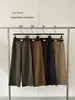 JUICE2026 Otoño Estilo Retro Coreano Bolsillo Grande Pantalones Casuales Rectos Elegantes para Mujer 260288 (con cinturón)