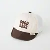 Gorra de Béisbol de Moda Bordada con Letras y Visera Suave para Bebés, Gorra de Malla con Visera Estilo Coreano Ins para Bebés y Niños Pequeños, Gorra Infantil de Nicho Transfronteriza