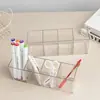 Caja de Almacenamiento de Acrílico Almacenamiento de Maquillaje Portalápices Transparente Lápiz de Cejas Papelería de Escritorio Organizador de Lápices Labiales Cosméticos Caja Compartimentada