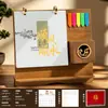 2027 Portalápices de Madera Calendario Personalizado Arte de Hierro Calendario Mensual Personalización Empresarial Impresión Publicitaria Regalo Empresarial