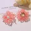 Fuegos Artificiales Dulces de Verano Flor Hueca Hecha a Mano con Perlas Pendientes DIY de Temperamento Suave Broche para Mujer Accesorios de Flor para Zapatos Hebilla para Zapatos