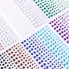Adesivos decorativos de diamante com bolinhas em degradê coloridas para rosto de crianças, adesivos de diamante DIY feitos à mão, adesivos autoadesivos de strass e pedras preciosas