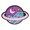 Astronauta Espacial Planeta Desenho Animado Sapatos de Furo em PVC Tema Flor Universo Fivela de Sapato de Borracha Macia Acessórios para Sapatos de Jardim DIY