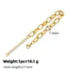 Pulseira de Aço Inoxidável 18K Galvanizada a Vácuo, Estilo Europeu e Americano, Corrente Cubana Unissex, Acessório de Mão Simples e Versátil, Joia que Não Desbota