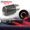Peças Modificadas para Carro com Imposto Incluído Tubo de Escape Universal Tubo de Cauda Emissor de Luz LED de Fibra de Carbono Tubo de Cauda de Carro Tubo de Escape com Chama