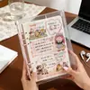 Capa Premium para Caderno de Folhas Soltas, Transparente e Fresca em PVC com Duplo Fecho, Porta-Cartões para Planner A5 com Capas Coloridas Substituíveis