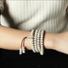 Pulsera de Cristal Natural Nepal Estrella Luna Bodhi Multi-Círculo para Mujeres y Hombres Pulsera Bodhi Sencilla y Generosa Regalo