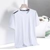 [Entrega Rápida] Camiseta Masculina de Manga Curta em Malha de Seda Gelada para o Verão, Solta, Gola Redonda, Casual, Versátil, Tendência