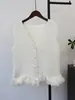 Cardigan Chaleco de Punto con Diseño Patchwork de Lentejuelas Nuevo Otoño 2026 Elegante Chaleco Suéter para Mujer