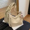 Bolsa retrô de grande capacidade para o dia a dia para mulheres, nova bolsa de ombro transversal casual versátil e na moda, mochila de dupla alça multiuso