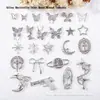Accesorios para Arte de Uñas de Mariposa Plateada Lujo Ligero Moño Tridimensional Metal Alas de Mariposa Grande Adornos de Diamantes para Uñas Explosiones de Celebridad de Internet