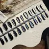 Uñas Cortas Oscuras de Gama Alta Anchas Ojo de Gato Negras para el Trabajo Uñas Pre-fabricadas Fábrica Mayorista