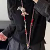 Paraíso Animal~Colgante Tejido de Cachorro Lindo para Teléfono Cruzado para Mujeres, Accesorio de Cadena Portátil Antiperdida para Salidas y Vacaciones