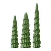 Jiahuimei Molde de Silicona para Vela Perfumada de Árbol de Navidad Molde para Decoración de Velas Navideñas de Palo Largo