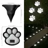 Luz subterránea alimentada por energía solar simulando huellas de pata de perro Luz LED Luz solar para patio exterior Luz decorativa para jardín Césped