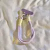Pulsera de Muñeca Corta de Cuerda Tejida Ins Minimalista Color-Block Hebilla Doble Correa Universal para Funda de Teléfono Mochila de Moda Pulsera de Gama Alta