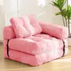 Sofá transfronterizo al vacío y comprimido, sofá puf de tela plegable, sofá perezoso modular de partículas de espuma para espacios pequeños