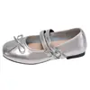 Zapatos Casuales Dulces con Lazo para Mujer 2026 Primavera y Otoño Nuevos Zapatos de Caña Baja con Hebilla Retro Zapatos de Moda con Punta Redonda