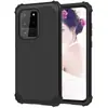 Aplicável à capa protetora de celular Samsung S20 de três peças em PC e silicone, capa traseira S20 Ultra, capa protetora à prova de choque e resistente a quedas