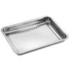 Venda Direta de Fábrica Bandeja Quadrada de Aço Inoxidável Bandeja para Churrasco Comercial Bandeja para Cozinhar no Vapor Placa Retangular Comércio Exterior Transfronteiriço Amazon