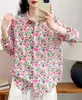 Cardigan de Ramio Puro con Estampado Digital para Mujer, Manga Larga, Talla Grande, Estilo Holgado y Delgado, Novedad Otoño 2026
