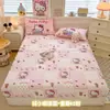 Juego de tres piezas de falda de cama de leche polar para otoño e invierno, cálido y grueso, con dibujos animados, sábana de tatami para cama individual, protector de colchón individual, artículo individual