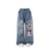 Calça Jeans Forrada com Lã para Meninas 2026 Inverno Novo Estilo Coreano Perna Reta Estilosa Roupa Única de Inverno para Bebês Calça Longa