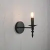 Lámpara de Pared de Vela Retro Americana Portavelas de Hierro Europeo Lámpara de Pared Dormitorio Mesita de Noche Pasillo Ambiente de B&B Lámpara de Pared