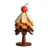 Alfombrilla Aislante para Árbol de Navidad de Gama Alta, Decoración de Mesa, Posavasos Creativo para Ollas Anti-quemaduras de Madera Maciza para Árbol, Regalo de Navidad