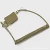 Cuerda Táctica de Resorte para Pistola de Aire Libre Llavero Anti-pérdida Cordón Cordón Ventilador Militar Elástico Cordón Multifuncional Cuerda para Pistola Cable de Resorte