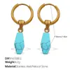 Pendientes Europeos y Americanos de Acero Inoxidable Nuevos Pendientes de Flor de Cuatro Hojas Elegantes Simples Versátiles Pendientes de Estrás de Gama Alta Joyería