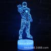 Transfronterizo dedicado a Marvel Iron Man Serie Lámpara de mesa 3D creativa lámpara de visión LED colorida táctil control remoto Luz nocturna