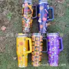 Taza de Coche de 40 oz con Asa, Taza Aislada con Popote, Taza de Hielo para Mantener Frío Montable en Coche, Taza de Agua Fantasma de Halloween