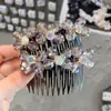 2026 Novo Modelo Pente de Cabelo Flor de Cristal de Alta Resistência para Mulheres, Acessório de Cabelo de Cristal Super Delicado de Alto Padrão, Elegante e Gracioso