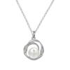 Colar Inteiro em Prata de Lei S925 com Pérola de Água Doce Redonda e Design Natural, Presente Versátil e Prático para a Mamãe no Dia da Moda Feminina