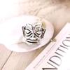 Anillo de máscara Sanxingdui Shensi arqueológico para hombres y mujeres retro cultural y creativo estilo étnico personalidad dominante apertura ajustable