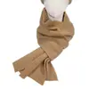 Conjunto de Três Peças 100% Lã Pura Outono e Inverno Cor Lisa Gorro de Tricô Luvas Cachecol Masculino e Feminino Quente (Cachecol de Tiro Único)