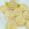 Vendas Diretas da Fábrica em estoque padrão espiral botão botão de metal côncavo e convexo criativo superfície de rolo temperamento fivela decorativa fivela de formato especial